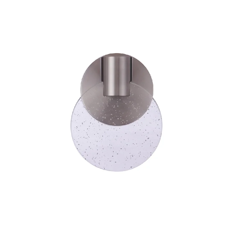 Industrial Pendant Lighting for Machine ShopsGlisten 1 Light LED Wall Sconce in Brushed Polished Nickel