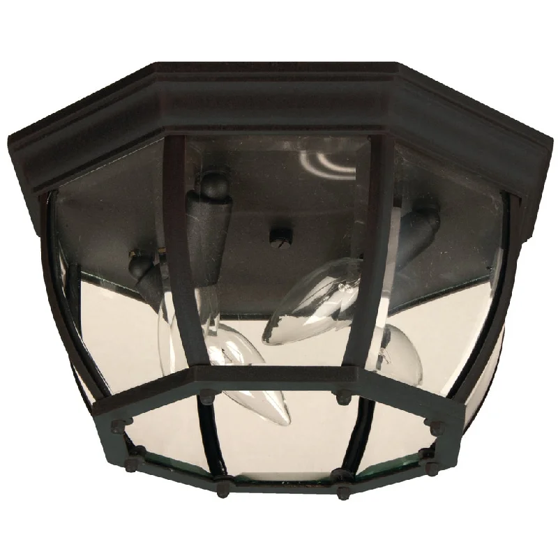 Color - Tunable Industrial Lighting for Special ApplicationsBent Glass 4 Light Outdoor Flushmount in Textured Black Color - Tunable Industrial Lighting for Special ApplicationsBent Glass 4 Light Outdoor Flushmount in Textured Black