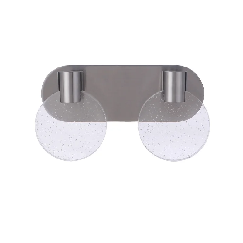 Waterproof Industrial Lighting for Wet AreasGlisten 2 Light LED Vanity in Brushed Polished Nickel Waterproof Industrial Lighting for Wet AreasGlisten 2 Light LED Vanity in Brushed Polished Nickel