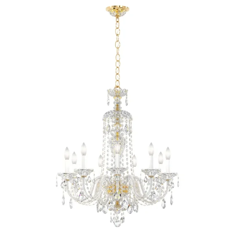 Industrial Lighting for Woodworking FactoriesSterling 9 Light Gold Chandelier with Clear Heritage Crystals Industrial Lighting for Woodworking FactoriesSterling 9 Light Gold Chandelier with Clear Heritage Crystals