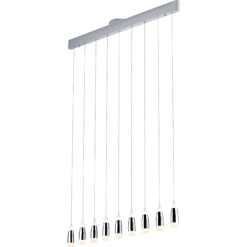Rustic track lighting for farmhouse decorTrack lighting with a sleek profileTear 9-Light Linear Suspension