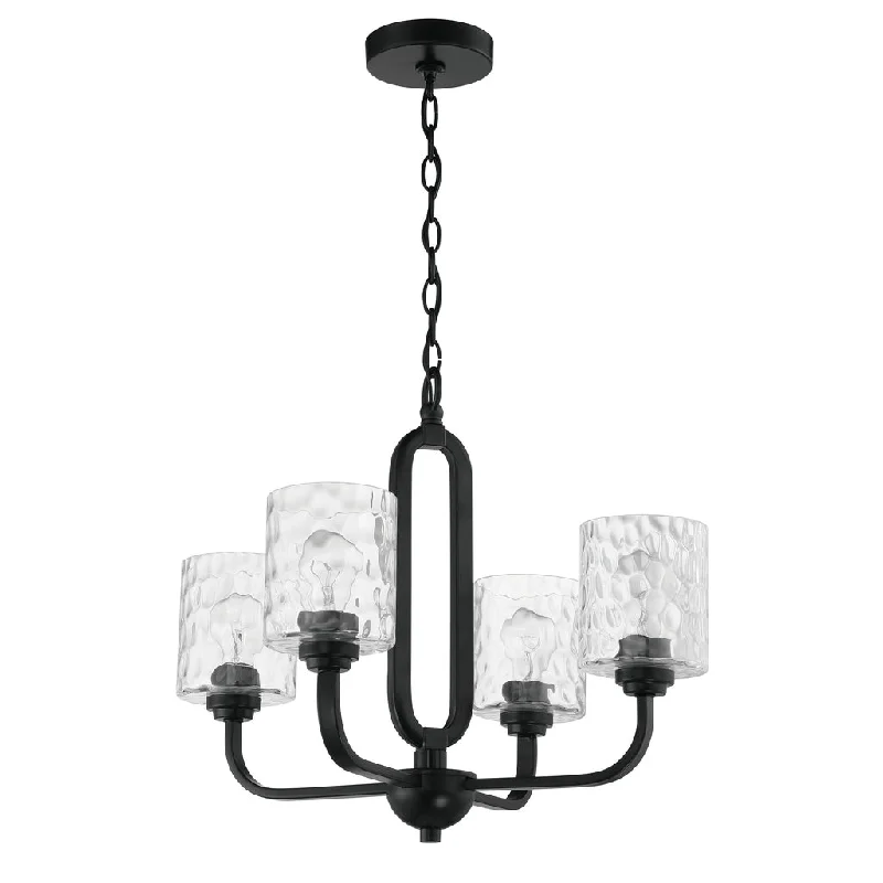 Explosion - Proof Industrial Lighting for Hazardous LocationsCollins 4 Light Chandelier in Flat Black