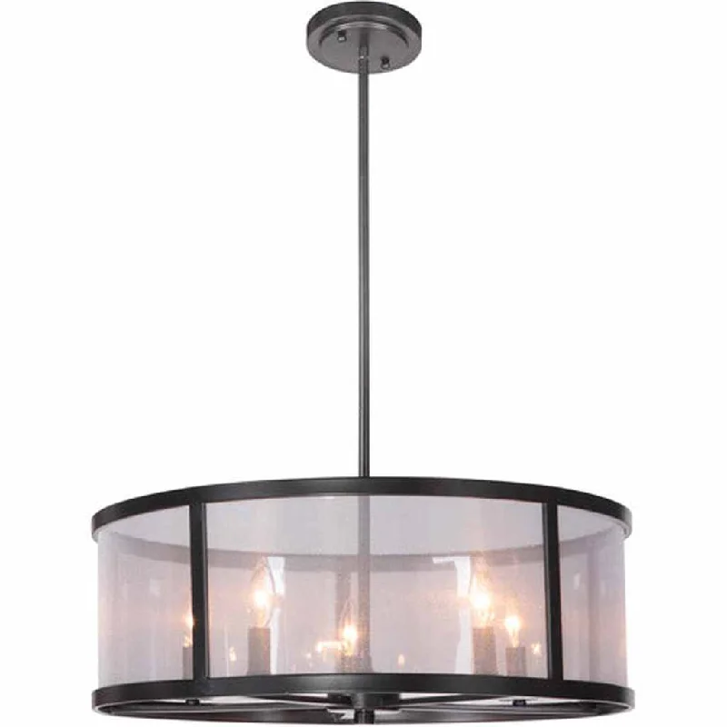 Industrial Lighting for Chemical PlantsDanbury 5 Light Pendant in Matte Black