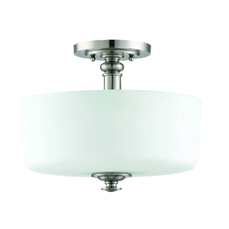 Shock - Resistant Industrial Lighting for Vibrating Machinery AreasDardyn 3 Light Convertible Semi Flush in Brushed Polished Nickel Shock - Resistant Industrial Lighting for Vibrating Machinery AreasDardyn 3 Light Convertible Semi Flush in Brushed Polished Nickel