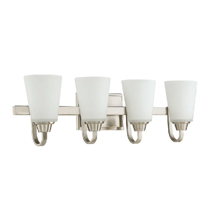Industrial Lighting for Chemical PlantsGrace 4 Light Vanity in Brushed Polished Nickel Industrial Lighting for Chemical PlantsGrace 4 Light Vanity in Brushed Polished Nickel