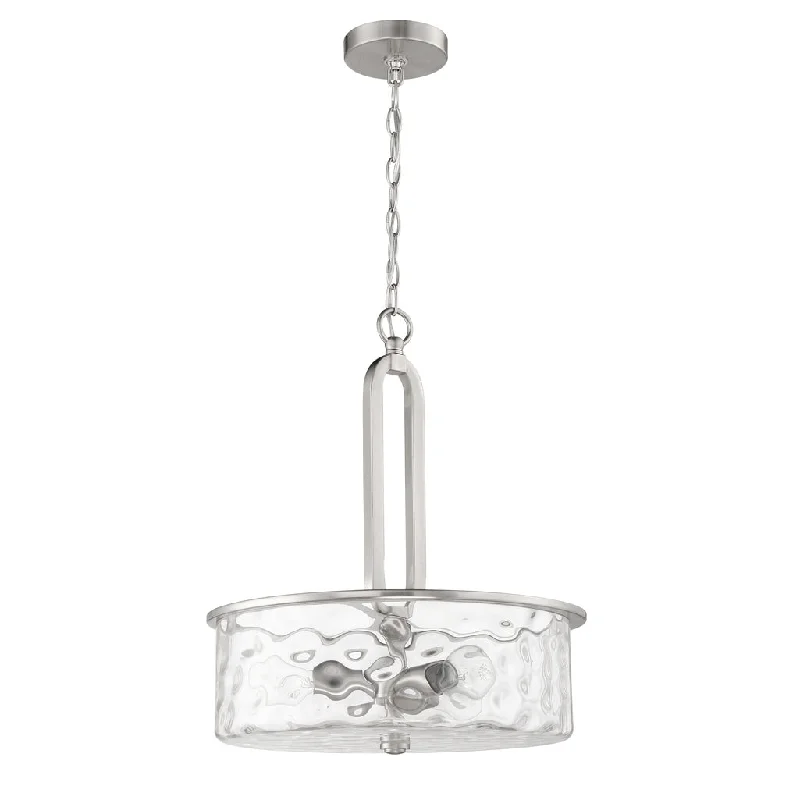 Industrial Wall - Mounted Lighting for Workshop WallsCollins 3 Light Pendant in Brushed Polished Nickel