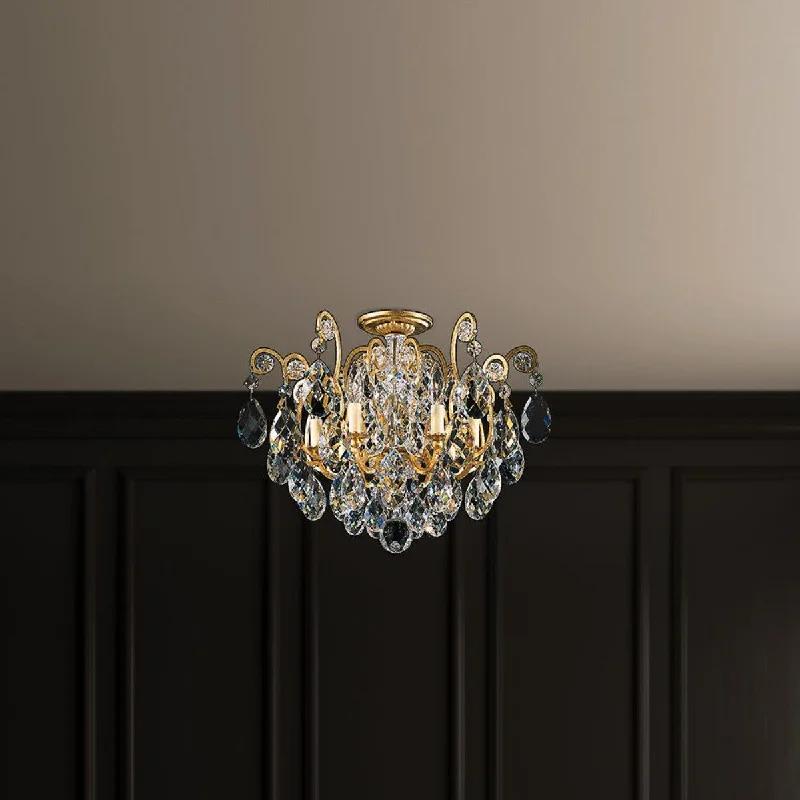 Industrial Area Lighting for Large Open SpacesRenaissance 20 in. Black Semi Flush Mount Light with Heritage Crystal Industrial Area Lighting for Large Open SpacesRenaissance 20 in. Black Semi Flush Mount Light with Heritage Crystal