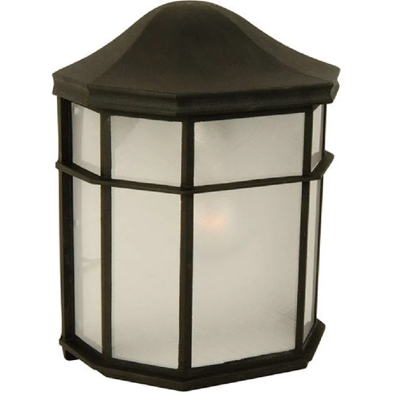 Industrial Lighting for Food Processing FactoriesContractor's 1 Light Small Outdoor Wall Mount in Textured Black