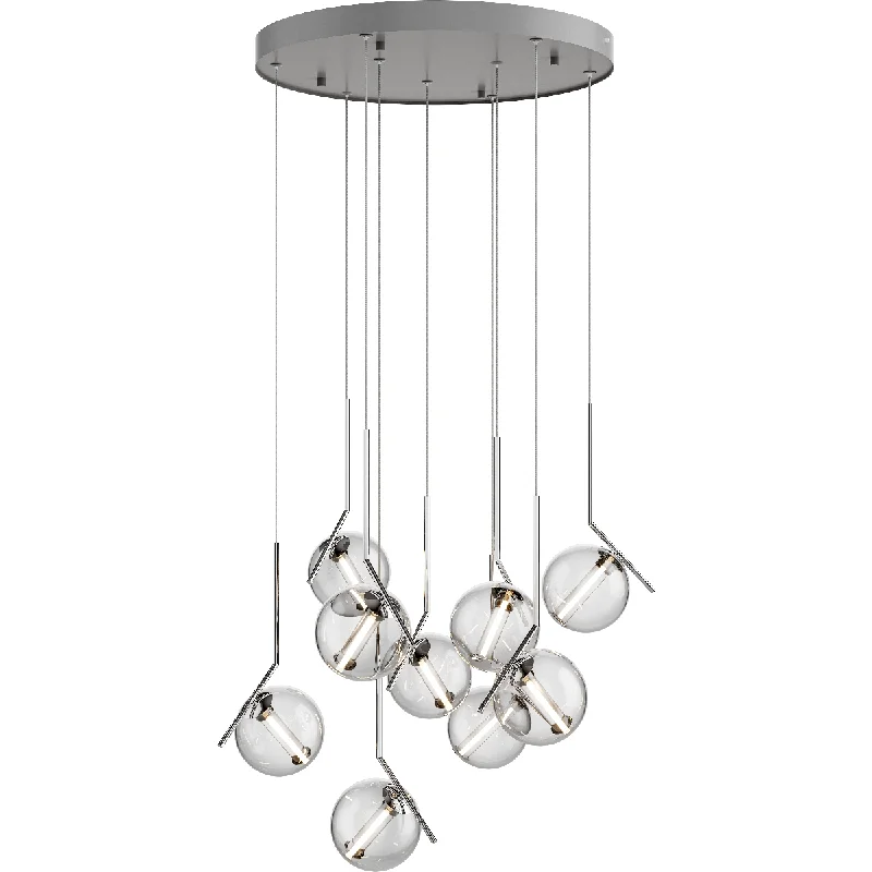 White track lighting for a clean lookDimmable track lighting for home officesVetri 9-Light Pendant
