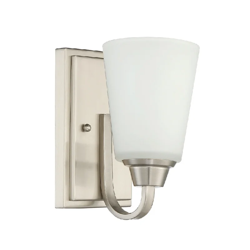Industrial Lighting for Woodworking FactoriesGrace 1 Light Wall Sconce in Brushed Polished Nickel Industrial Lighting for Woodworking FactoriesGrace 1 Light Wall Sconce in Brushed Polished Nickel