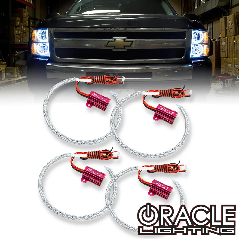 White track lighting for a clean lookWhite track lighting for a clean lookORACLE Lighting 2007-2013 Chevy Silverado LED Headlight Halo Kit White track lighting for a clean lookWhite track lighting for a clean lookORACLE Lighting 2007-2013 Chevy Silverado LED Headlight Halo Kit