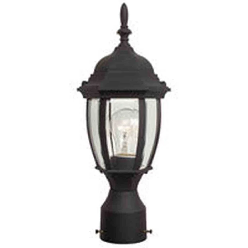Industrial Lighting for Automotive Manufacturing PlantsBent Glass 1 Light Outdoor Post Mount in Matte Textured