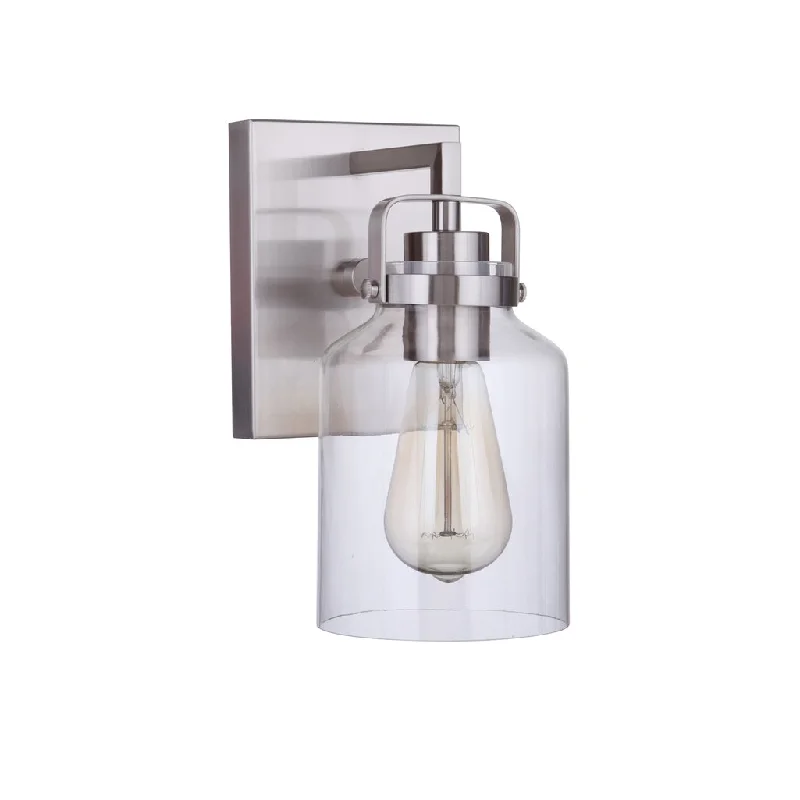 Energy - Efficient Industrial Lighting for Cost - SavingsFoxwood 1 Light Wall Sconce in Brushed Polished Nickel Energy - Efficient Industrial Lighting for Cost - SavingsFoxwood 1 Light Wall Sconce in Brushed Polished Nickel