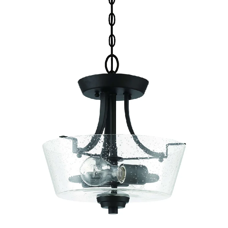 Explosion - Proof Industrial Lighting for Hazardous LocationsGrace 2 Light Convertible Semi Flush in Espresso (Clear Seeded Glass) Explosion - Proof Industrial Lighting for Hazardous LocationsGrace 2 Light Convertible Semi Flush in Espresso (Clear Seeded Glass)