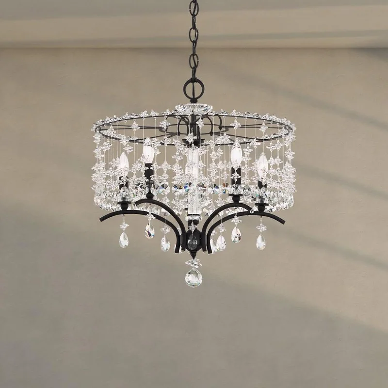 Industrial Wall - Mounted Lighting for Workshop WallsBella Rose 5 Lights White Chandelier with Clear Heritage Crystals Industrial Wall - Mounted Lighting for Workshop WallsBella Rose 5 Lights White Chandelier with Clear Heritage Crystals
