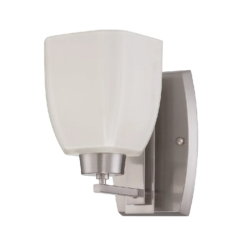 Industrial Wall - Mounted Lighting for Workshop WallsBridwell 1 Light Wall Sconce in Brushed Polished Nickel Industrial Wall - Mounted Lighting for Workshop WallsBridwell 1 Light Wall Sconce in Brushed Polished Nickel