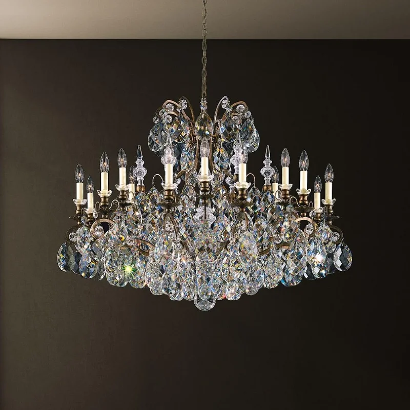 Industrial Lighting for Furniture FactoriesRenaissance 19 Light Black Chandelier with Heritage Crystal