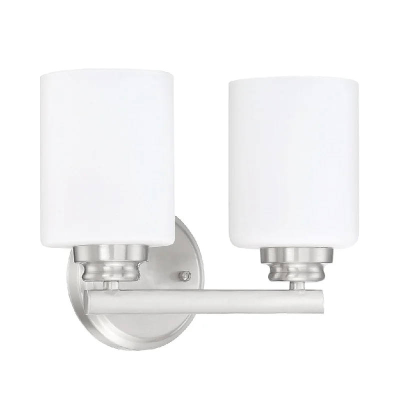 Industrial Lighting for Furniture FactoriesBolden 2 Light Vanity in Brushed Polished Nickel (White Glass) Industrial Lighting for Furniture FactoriesBolden 2 Light Vanity in Brushed Polished Nickel (White Glass)