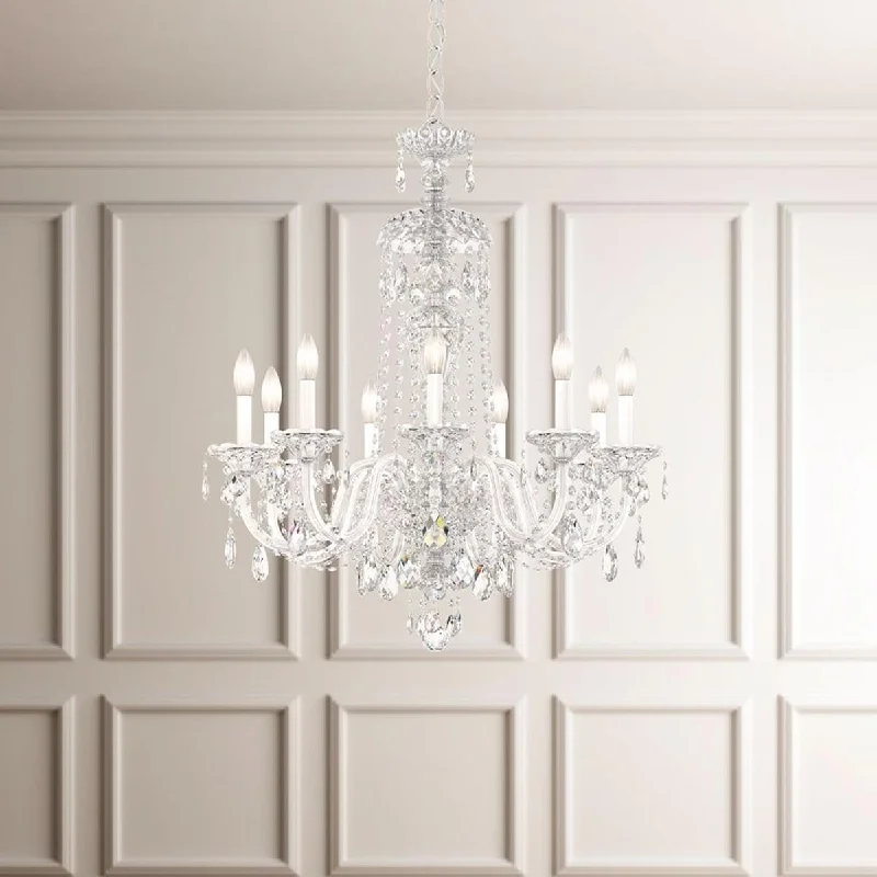 Industrial Lighting for Pharmaceutical ManufacturingSterling 9 Light Gold Chandelier with Crystals from Swarovski Industrial Lighting for Pharmaceutical ManufacturingSterling 9 Light Gold Chandelier with Crystals from Swarovski