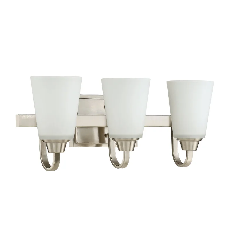 Shock - Resistant Industrial Lighting for Vibrating Machinery AreasGrace 3 Light Vanity in Brushed Polished Nickel Shock - Resistant Industrial Lighting for Vibrating Machinery AreasGrace 3 Light Vanity in Brushed Polished Nickel
