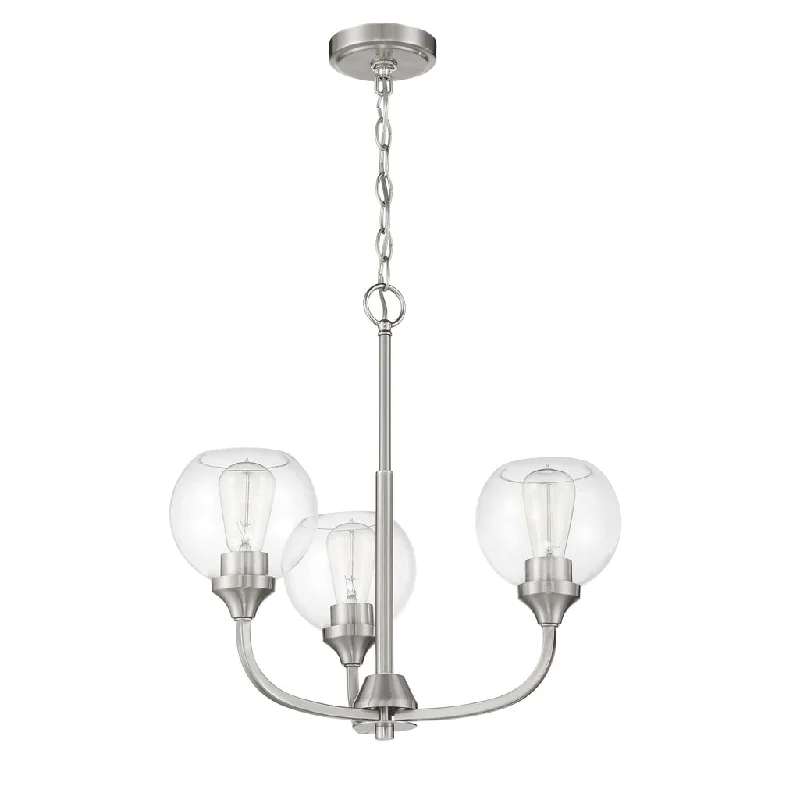 Industrial Lighting for Metal Fabrication ShopsGlenda 3 Light Chandelier in Brushed Polished Nickel Industrial Lighting for Metal Fabrication ShopsGlenda 3 Light Chandelier in Brushed Polished Nickel