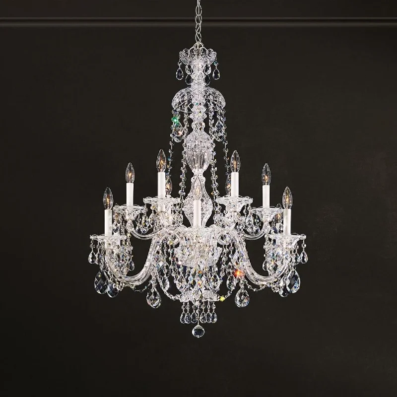 Industrial Lighting with High CRI (Color Rendering Index) for True Color PerceptionSterling 12 Light Silver Chandelier with Clear Heritage Crystals Industrial Lighting with High CRI (Color Rendering Index) for True Color PerceptionSterling 12 Light Silver Chandelier with Clear Heritage Crystals
