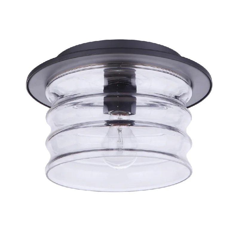 Waterproof Industrial Lighting for Wet AreasCanon 1 Light Outdoor Flush Mount in Midnight Waterproof Industrial Lighting for Wet AreasCanon 1 Light Outdoor Flush Mount in Midnight