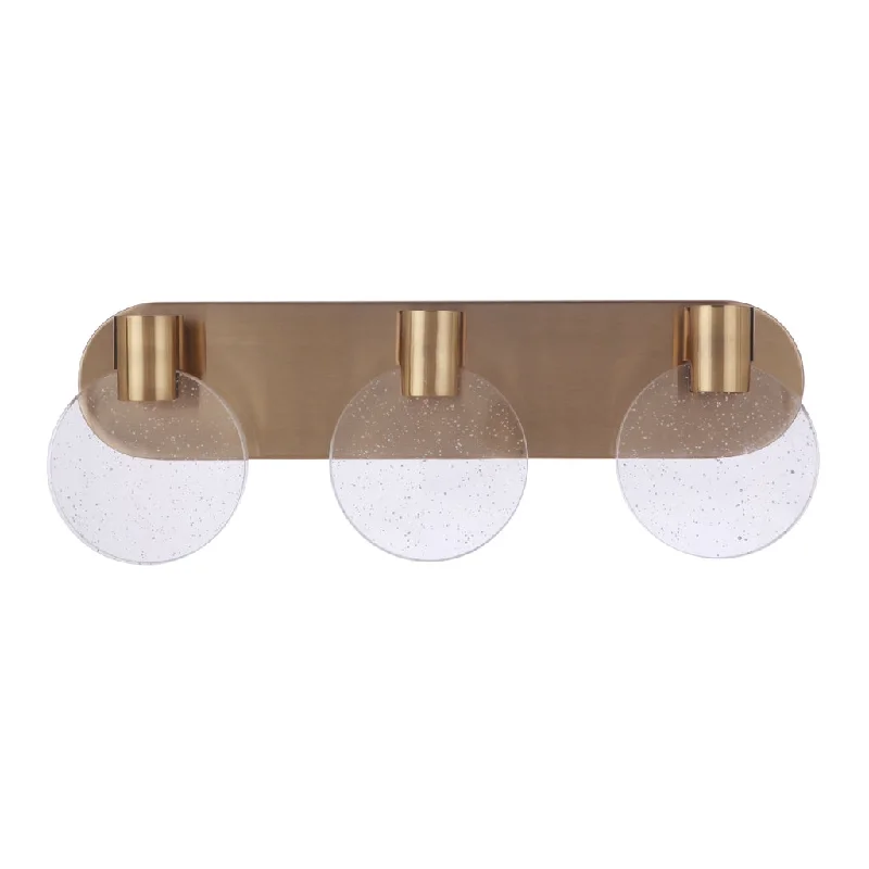Industrial Lighting for Food Processing FactoriesGlisten 3 Light LED Vanity in Satin Brass Industrial Lighting for Food Processing FactoriesGlisten 3 Light LED Vanity in Satin Brass