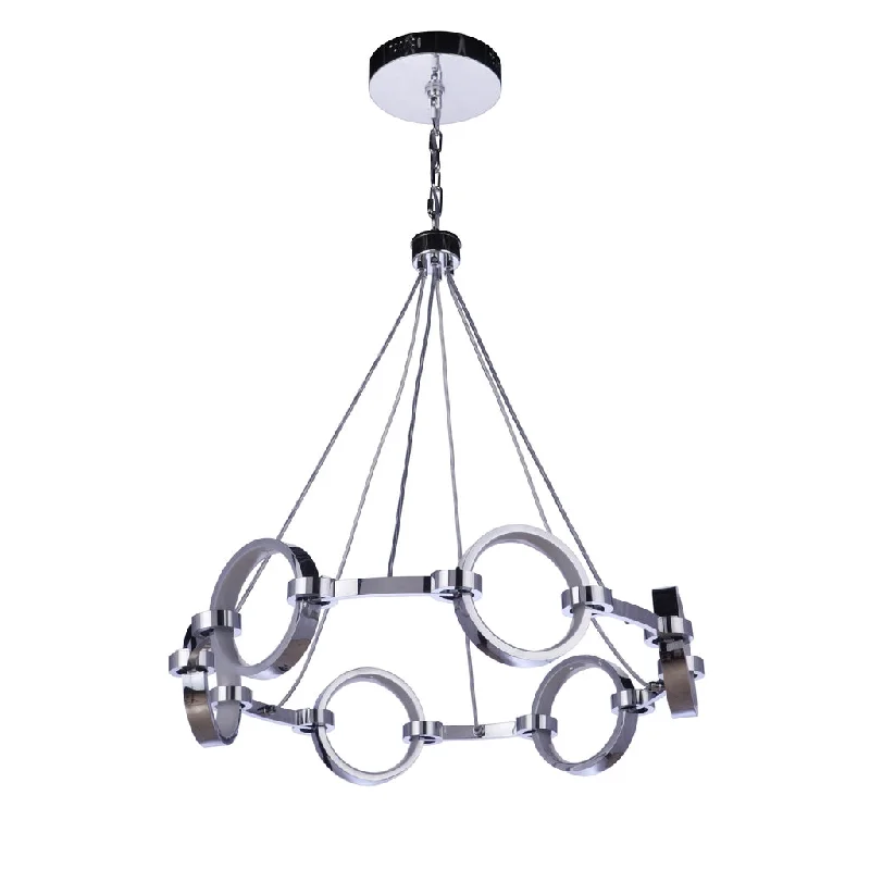 Color - Tunable Industrial Lighting for Special ApplicationsContext 6 Light LED Chandelier in Chrome