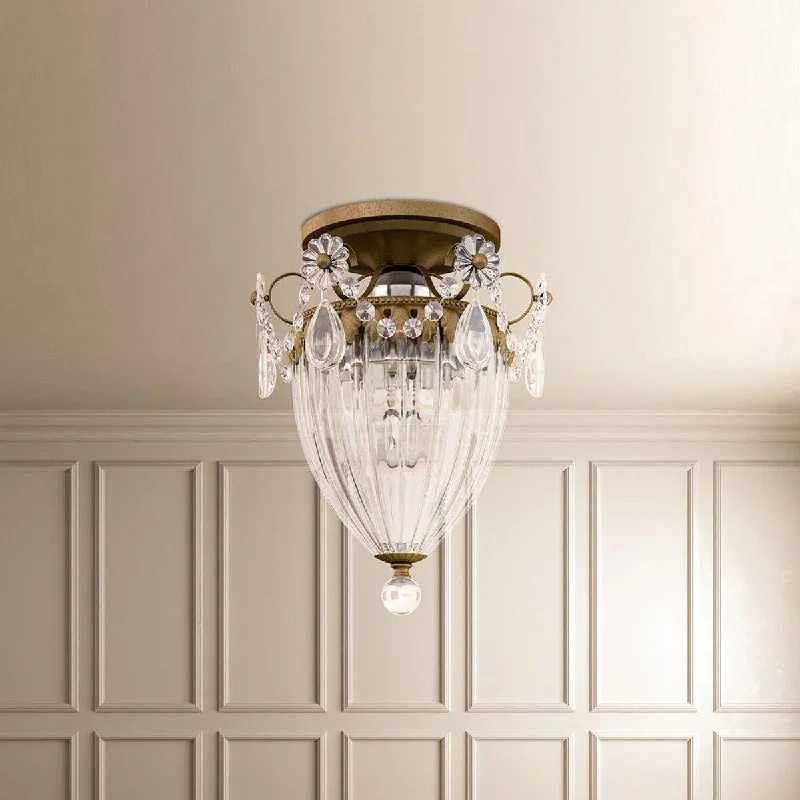Industrial Lighting for Metal Fabrication ShopsBagatelle 10 inch Etruscan Gold Semi Flush Mount Light with Clear Swarovski Crystals Industrial Lighting for Metal Fabrication ShopsBagatelle 10 inch Etruscan Gold Semi Flush Mount Light with Clear Swarovski Crystals