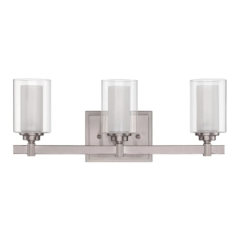 Industrial Task Lighting for Precision WorkstationsCeleste 3 Light Vanity in Brushed Polished Nickel Industrial Task Lighting for Precision WorkstationsCeleste 3 Light Vanity in Brushed Polished Nickel