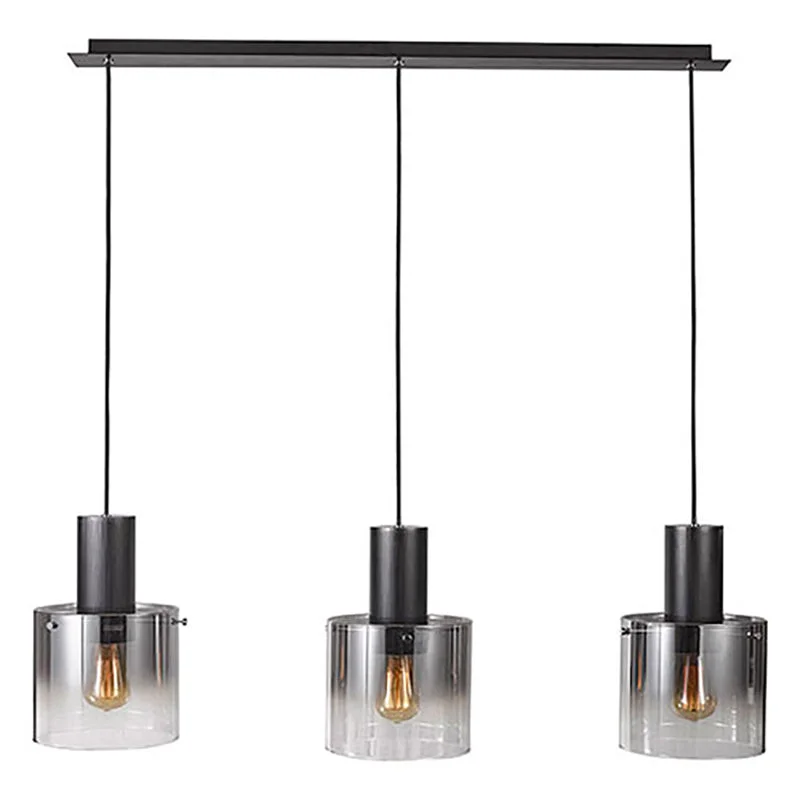 Contemporary track lighting in black finishTrack lighting for retail window displaysFade 3Lt Linear Pendant - Various Colours