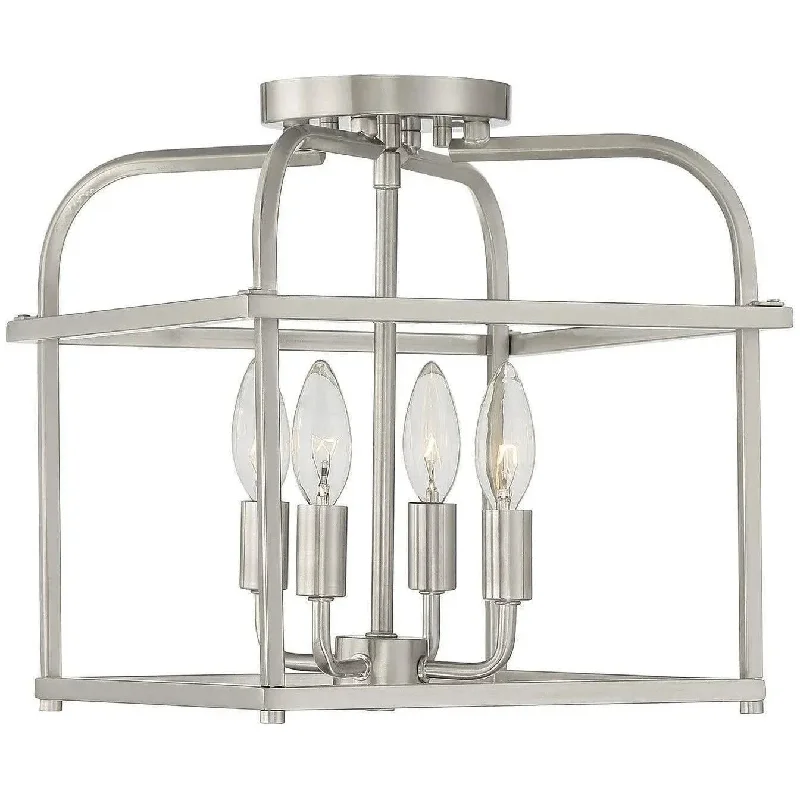Modern track lighting with LED bulbsTrack lighting for updating office lobbiesFour Light Semi Flush Mount by Meridian | OPEN BOX Modern track lighting with LED bulbsTrack lighting for updating office lobbiesFour Light Semi Flush Mount by Meridian | OPEN BOX