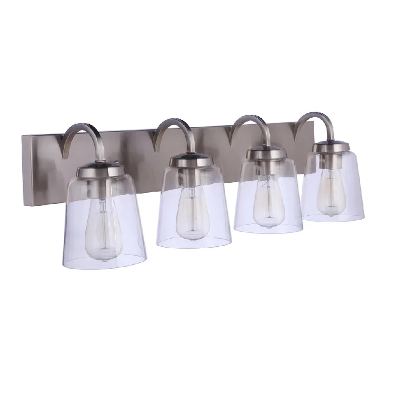 Waterproof Industrial Lighting for Wet AreasElsa 4 Light Vanity in Brushed Polished Nickel Waterproof Industrial Lighting for Wet AreasElsa 4 Light Vanity in Brushed Polished Nickel