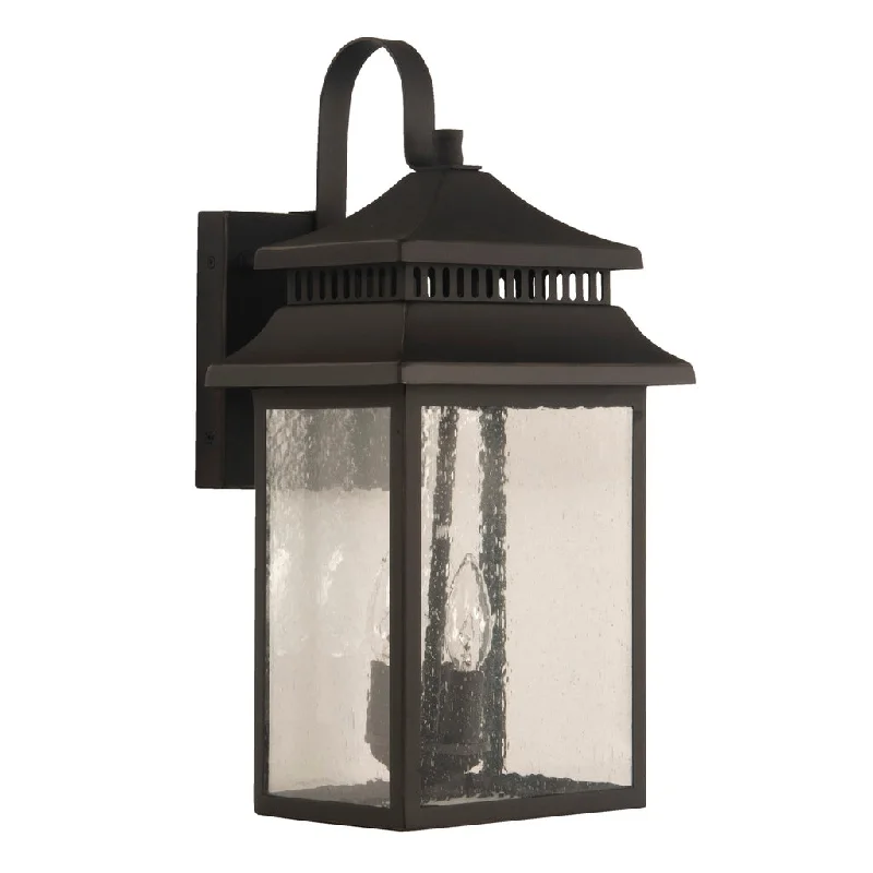 Industrial Lighting for Printing Press FacilitiesCrossbend 3 Light Large Outdoor Wall Lantern in Dark Bronze Gilded