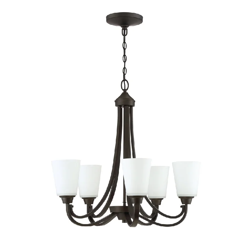 Waterproof Industrial Lighting for Wet AreasGrace 5 Light Chandelier in Espresso