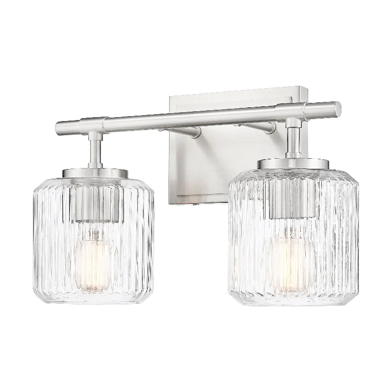 Track lighting for creating a moody atmosphereTrack lighting with a sleek profileLandon 2-Light Vanity Track lighting for creating a moody atmosphereTrack lighting with a sleek profileLandon 2-Light Vanity