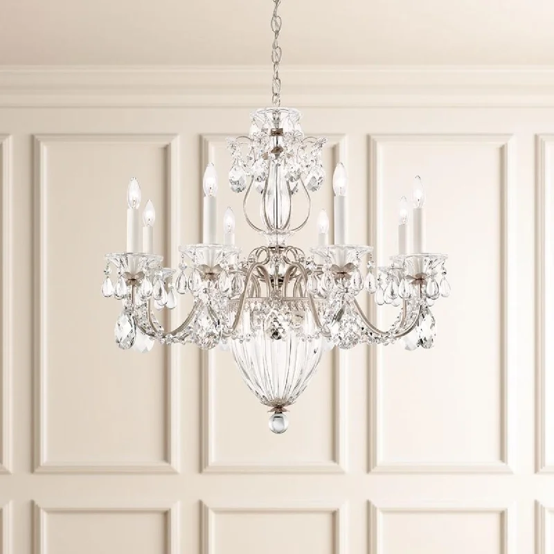 Industrial Area Lighting for Large Open SpacesBagatelle 11 Lights Etruscan Gold Chandelier with Clear Swarovski Crystals