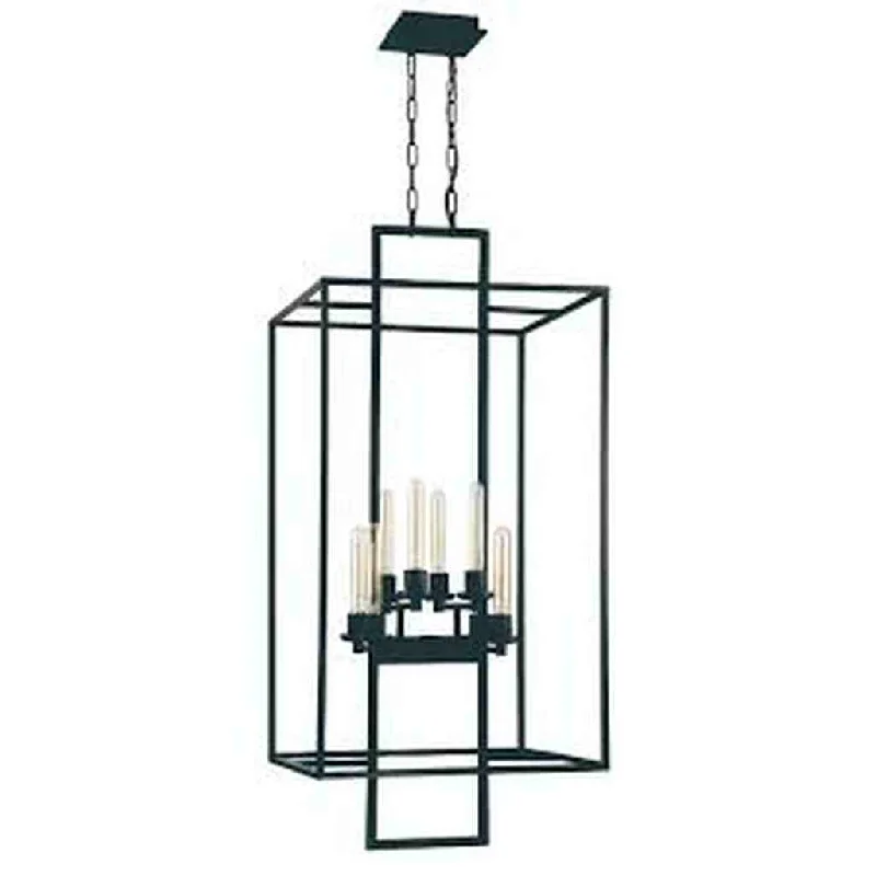 Industrial Lighting for Automotive Manufacturing PlantsCubic 8 Light Foyer in Aged Bronze Brushed