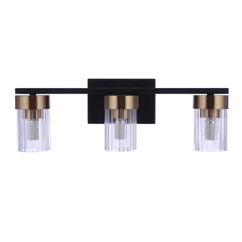 Industrial Lighting for Furniture FactoriesBond Street 3 Light Vanity in Flat Black/Satin Brass Industrial Lighting for Furniture FactoriesBond Street 3 Light Vanity in Flat Black/Satin Brass