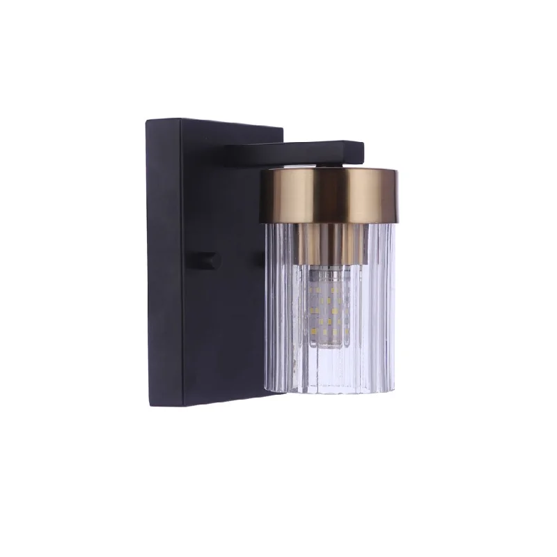 Waterproof Industrial Lighting for Wet AreasBond Street 1 Light Wall Sconce in Flat Black/Satin Brass Waterproof Industrial Lighting for Wet AreasBond Street 1 Light Wall Sconce in Flat Black/Satin Brass