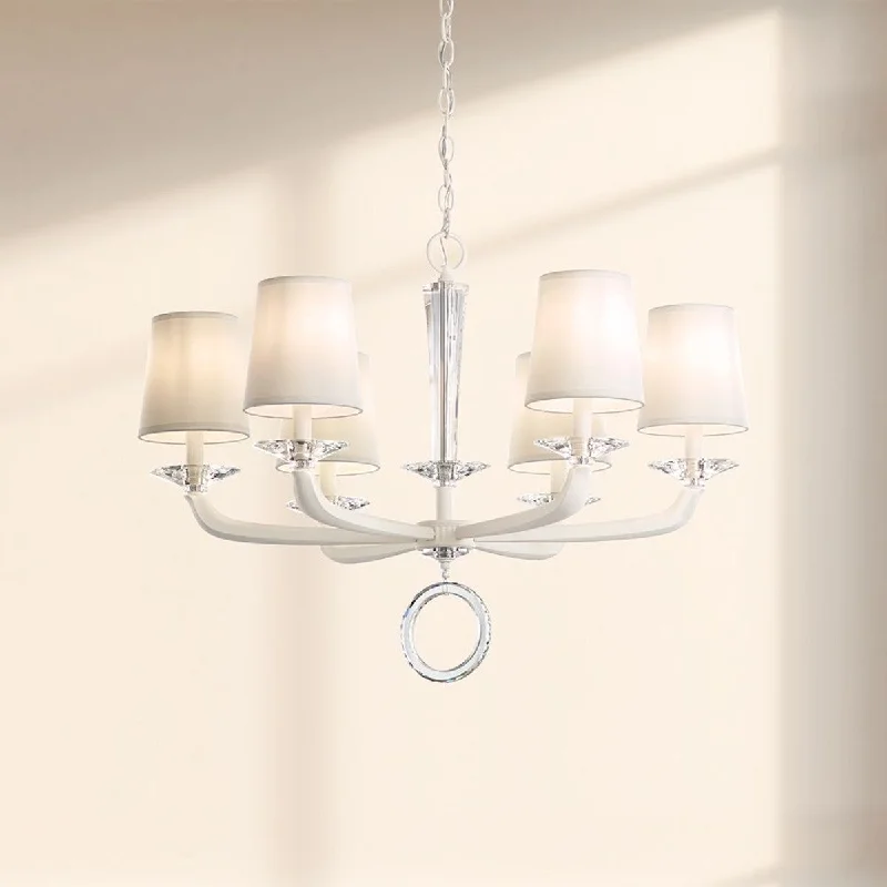 Industrial Flood Lighting for Outdoor Loading DocksEmilea 31 inch 6 Lights French Gold Chandelier with Clear Optic Crystals