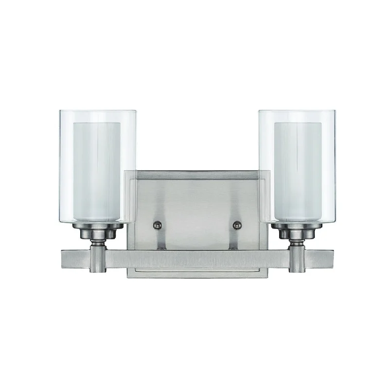 Industrial Lighting for Chemical PlantsCeleste 2 Light Vanity in Brushed Polished Nickel Industrial Lighting for Chemical PlantsCeleste 2 Light Vanity in Brushed Polished Nickel