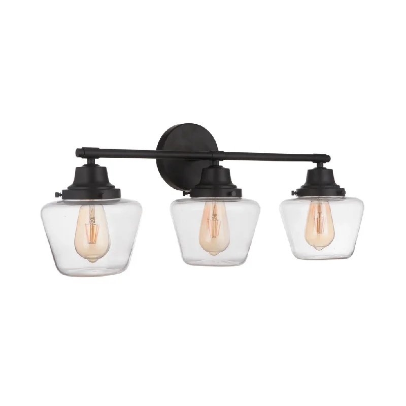 Industrial Lighting for Food Processing FactoriesEssex 3 Light Vanity in Flat Black Industrial Lighting for Food Processing FactoriesEssex 3 Light Vanity in Flat Black