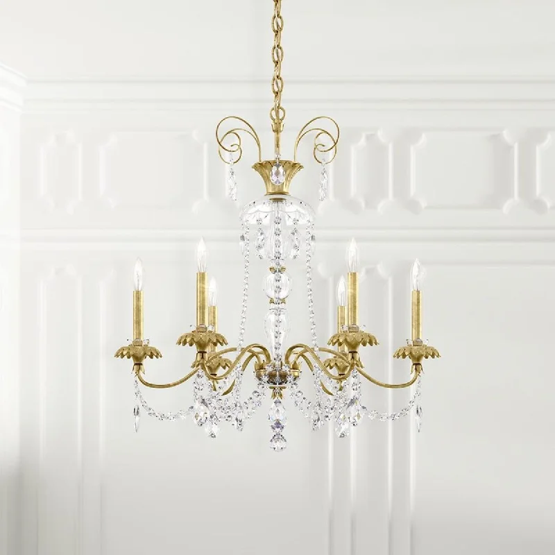 Dust - Resistant Industrial Lighting for Dirty WorkspacesHelenia 6 Light Heirloom Gold Chandelier with Clear Heritage Crystals Dust - Resistant Industrial Lighting for Dirty WorkspacesHelenia 6 Light Heirloom Gold Chandelier with Clear Heritage Crystals