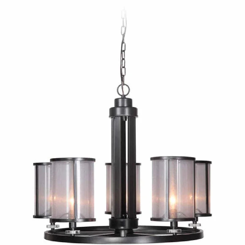 Industrial Exit Sign Lighting for Quick EvacuationDanbury 5 Light Chandelier in Matte Black Industrial Exit Sign Lighting for Quick EvacuationDanbury 5 Light Chandelier in Matte Black