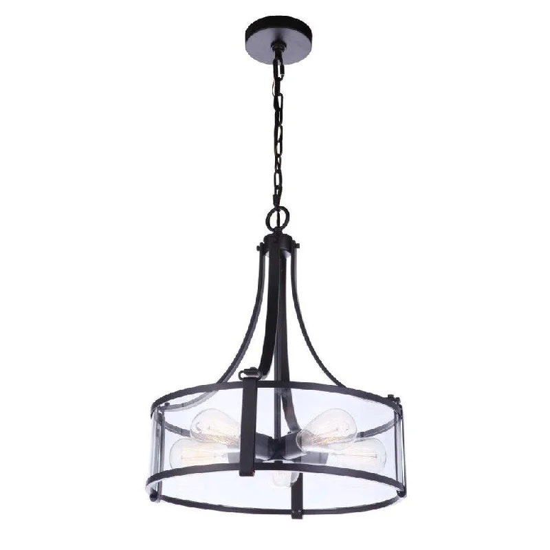 Dimmable Industrial Lighting for Ambiance ControlElliot 5 Light Pendant in Flat Black Dimmable Industrial Lighting for Ambiance ControlElliot 5 Light Pendant in Flat Black