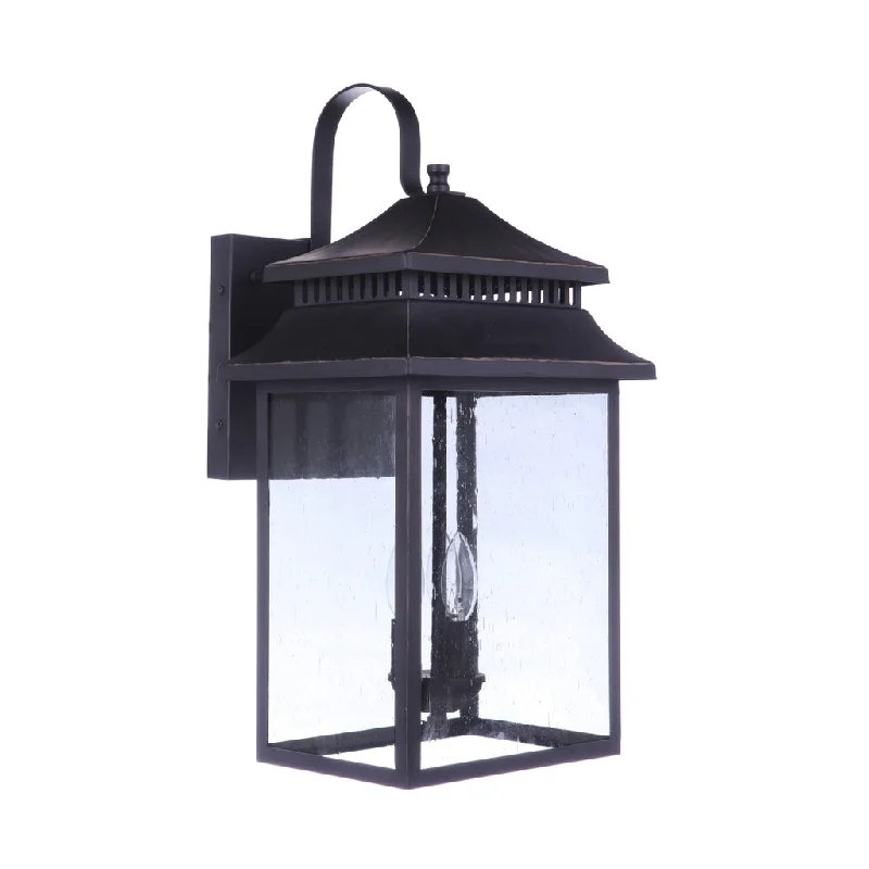 Shock - Resistant Industrial Lighting for Vibrating Machinery AreasCrossbend 3 Light Extra Large Outdoor Wall Lantern in Dark Bronze Gilded