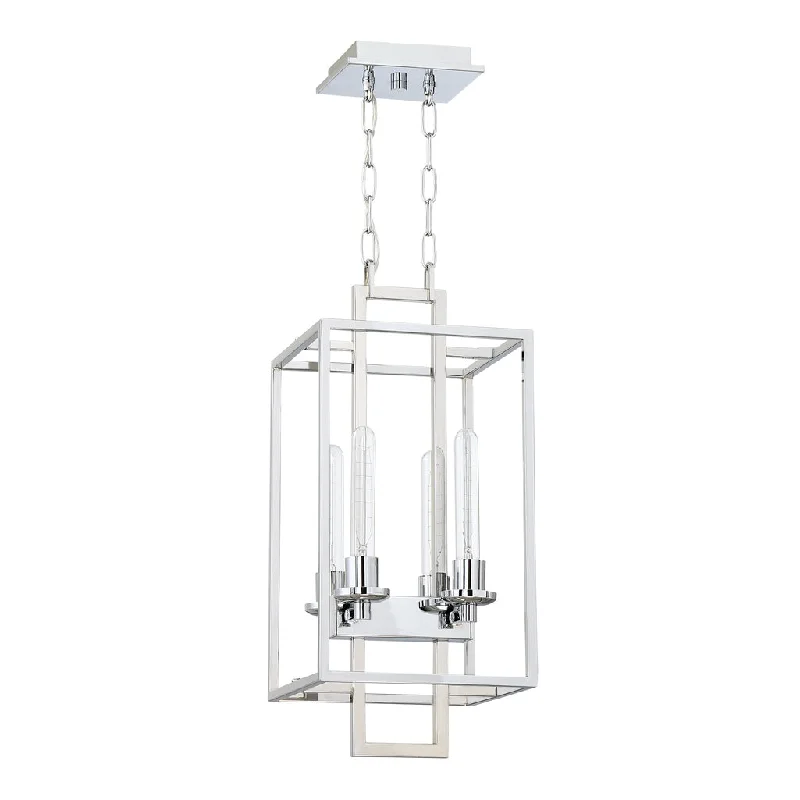 Durable Industrial Lighting for Harsh EnvironmentsCubic 4 Light Foyer in Chrome