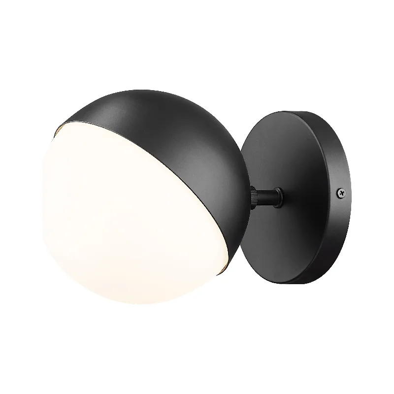 Contemporary track lighting in black finishTrack lighting for retail window displaysRealm Sphere 1-Light Wall Sconce